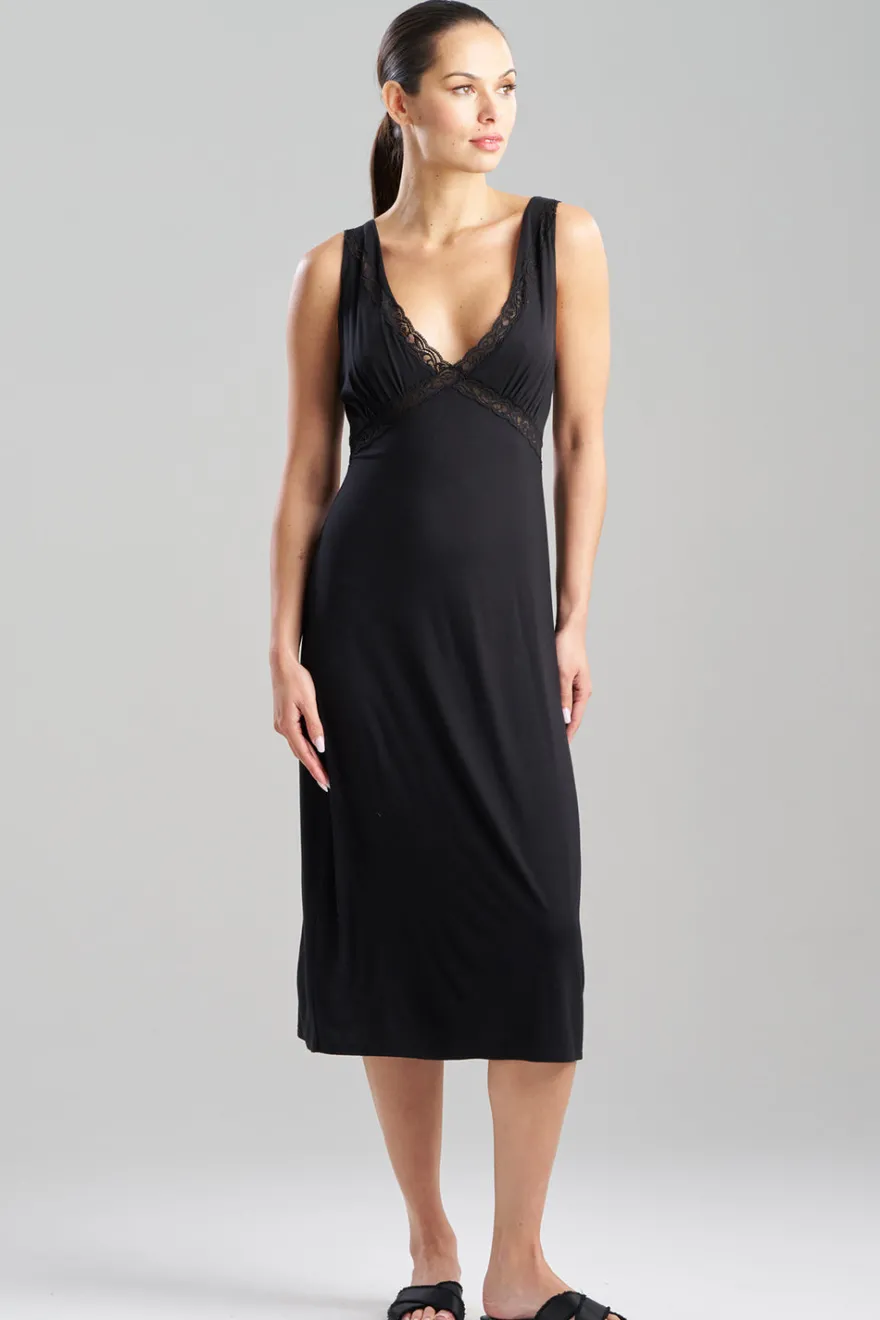 Feathers Essentials Lenzing™ Ecovero™ Viscose Lace Applique Slip Dress