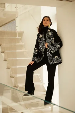 Felt Embroidered Coat