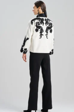 Felt Embroidered Crop Jacket