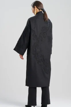 Felt Embroidered Long Coat