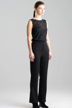 Felt Zip Front Trousers