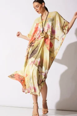Floral Garden V-Neck Caftan