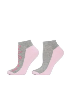 Floral Striped Socks - 2 Pair Pack