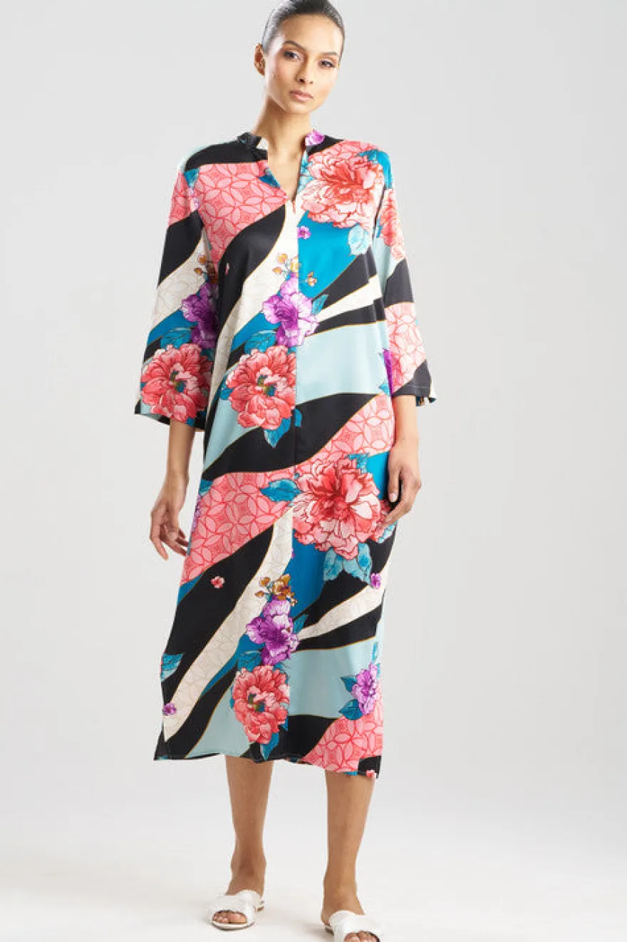 Floral Tapestry Satin Caftan