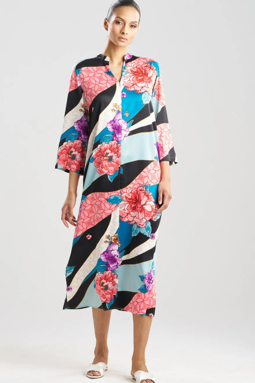 Floral Tapestry Satin Caftan