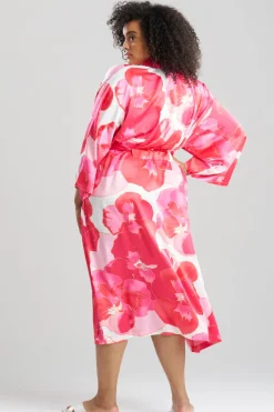 Floria Printed Satin Robe