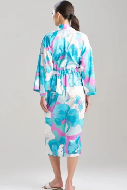 Floria Printed Satin Robe