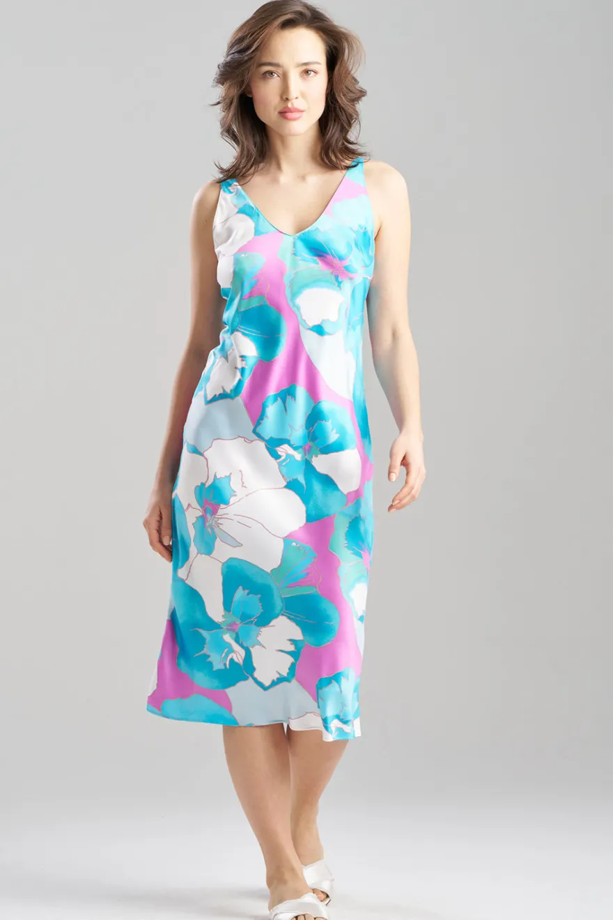 Floria Printed Satin Slip Dress
