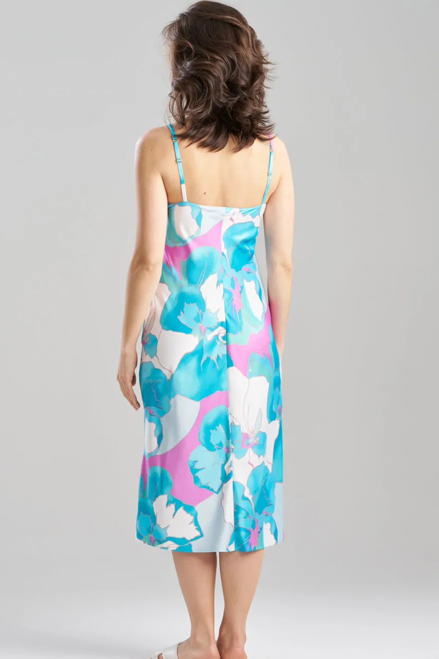Floria Printed Satin Slip Dress