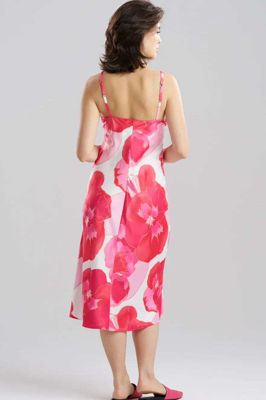 Floria Printed Satin Slip Dress