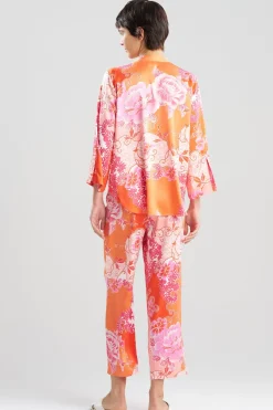 Flourish Printed Satin Mandarin PJ