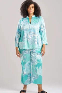 Flourish Printed Satin Mandarin PJ