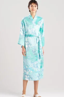 Flourish Printed Satin Robe