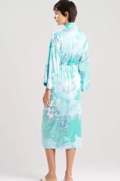 Flourish Printed Satin Robe
