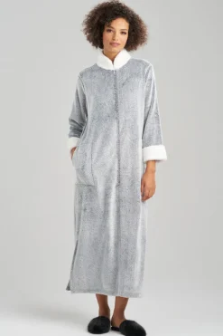 Frosted Cashmere Mandarin Zip Lounger