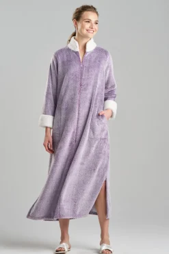 Frosted Cashmere Mandarin Zip Lounger