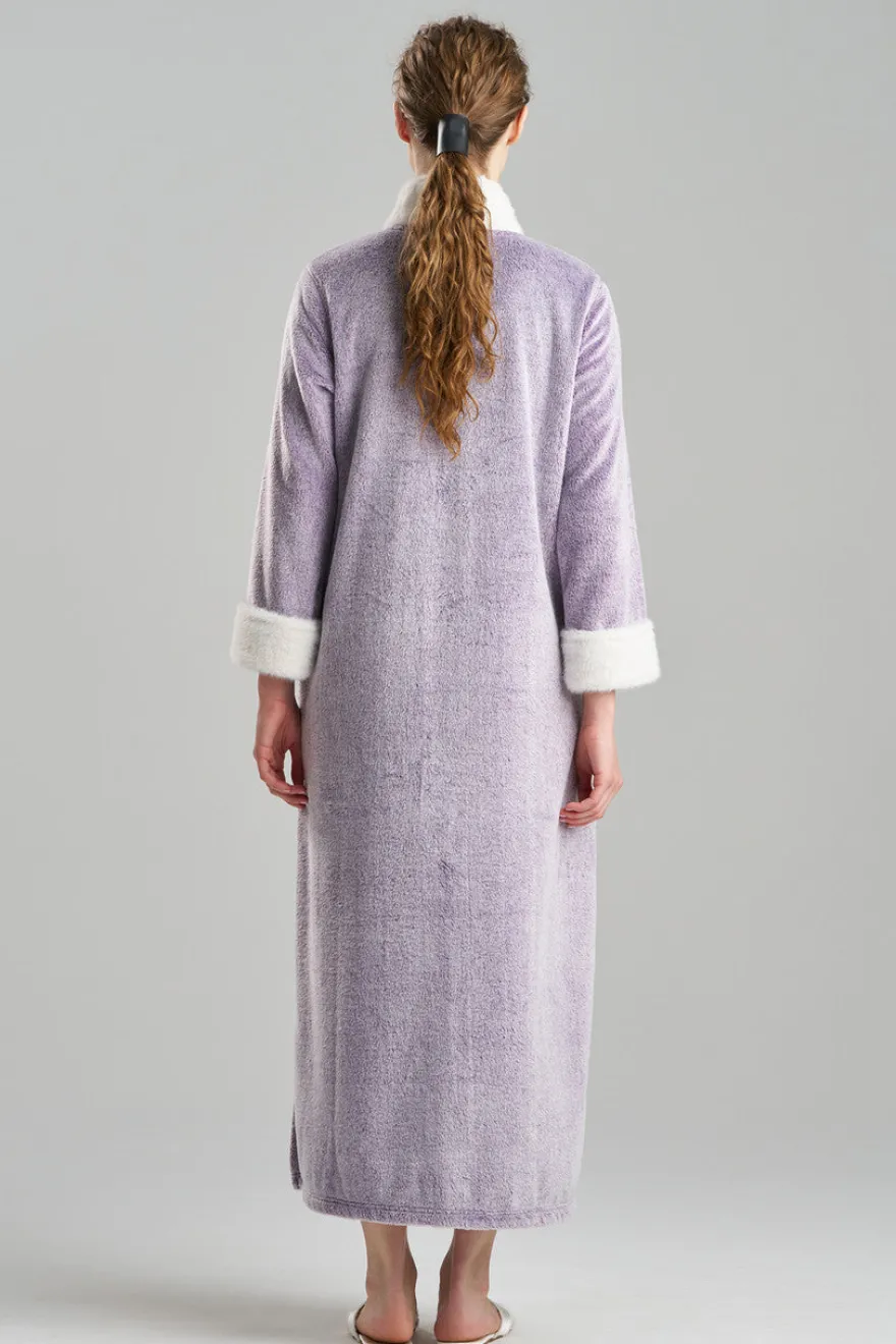 Frosted Cashmere Mandarin Zip Lounger