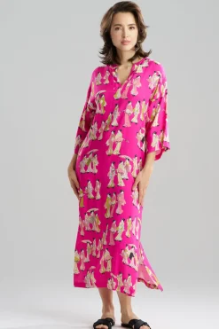 Geisha Challis Mandarin Caftan