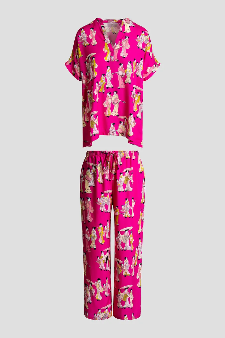 Geisha Challis Mandarin PJ Set