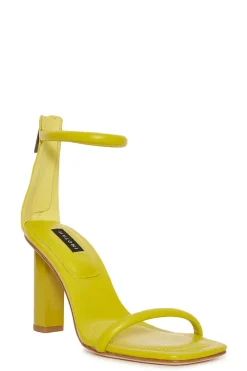 Glow Nappa Leather Block Heel Sandal