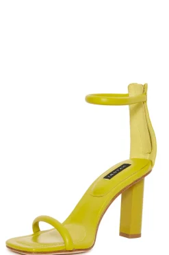 Glow Nappa Leather Block Heel Sandal