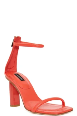 Glow Nappa Leather Block Heel Sandal