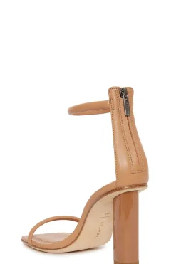Glow Nappa Leather Block Heel Sandal