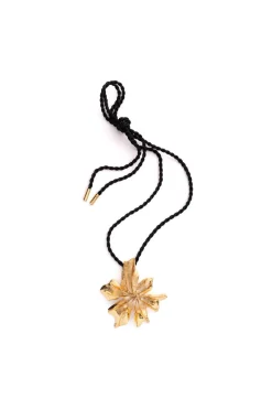 Gold Plated Brass Floral Necklace