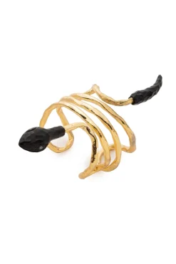 Gold Plated Brass Snake Bracelet