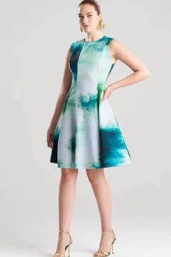 Hisui Cotton Chino Fit & Flare Dress