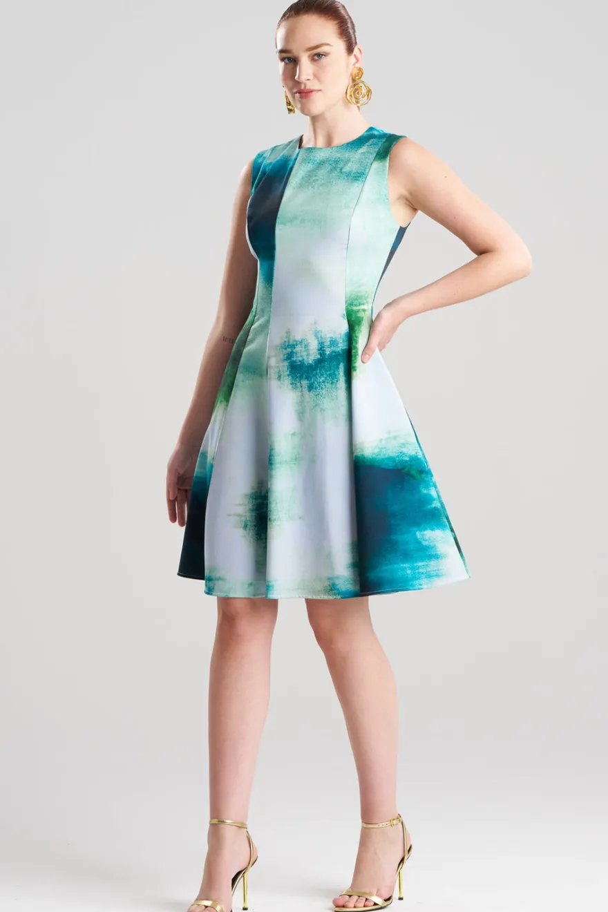 Hisui Cotton Chino Fit & Flare Dress
