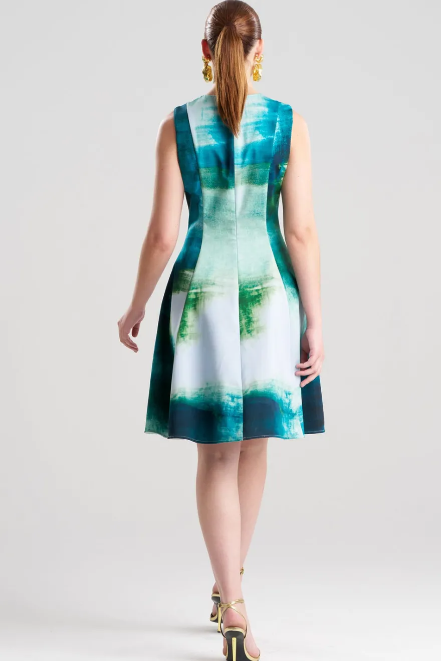 Hisui Cotton Chino Fit & Flare Dress