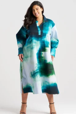 Hisui Cotton Chino Oversized Shirtdress