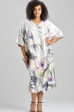 Hiyaku Printed Charmeuse Caftan