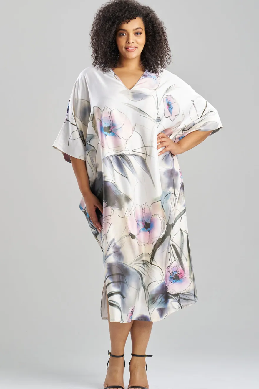 Hiyaku Printed Charmeuse Caftan