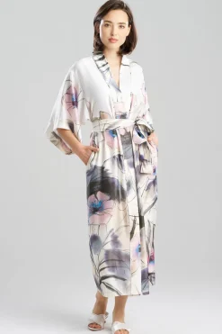 Hiyaku Printed Charmeuse Robe