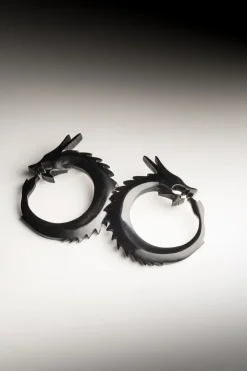 Horn Dragon Clip Earrings