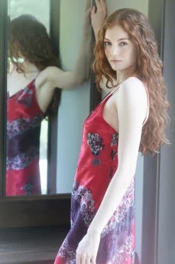 Imperial Dragon Jacquard Slip Dress