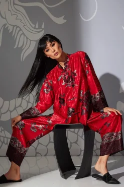 Imperial Dragon Jacquard Mandarin PJ