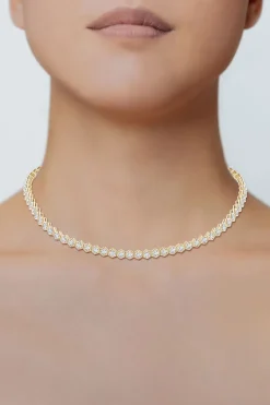 Indochine Diamond Tennis Choker Necklace