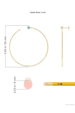 Indochine Giant Gemstone Open Hoops
