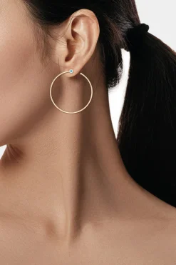 Indochine Giant Gemstone Open Hoops