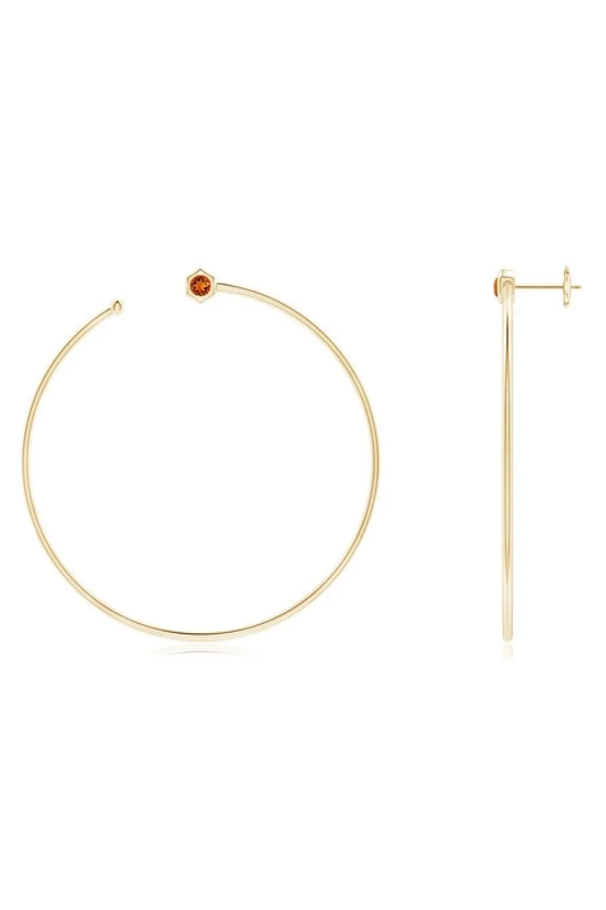 Indochine Giant Gemstone Open Hoops