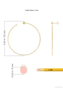 Indochine Giant Gemstone Open Hoops