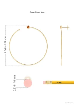 Indochine Giant Gemstone Open Hoops