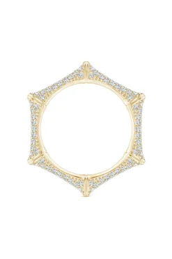 Indochine 14k Diamond Pave Bamboo Eternity Ring