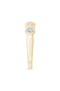 Indochine 14k Hexagon Alternating 3-Diamond Ring
