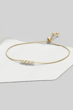 Indochine 14k Tapering Hexagon Diamond Bar Bracelet