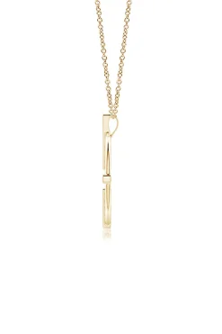 Infinity Concentric Circle 14K Gold Pendant Necklace