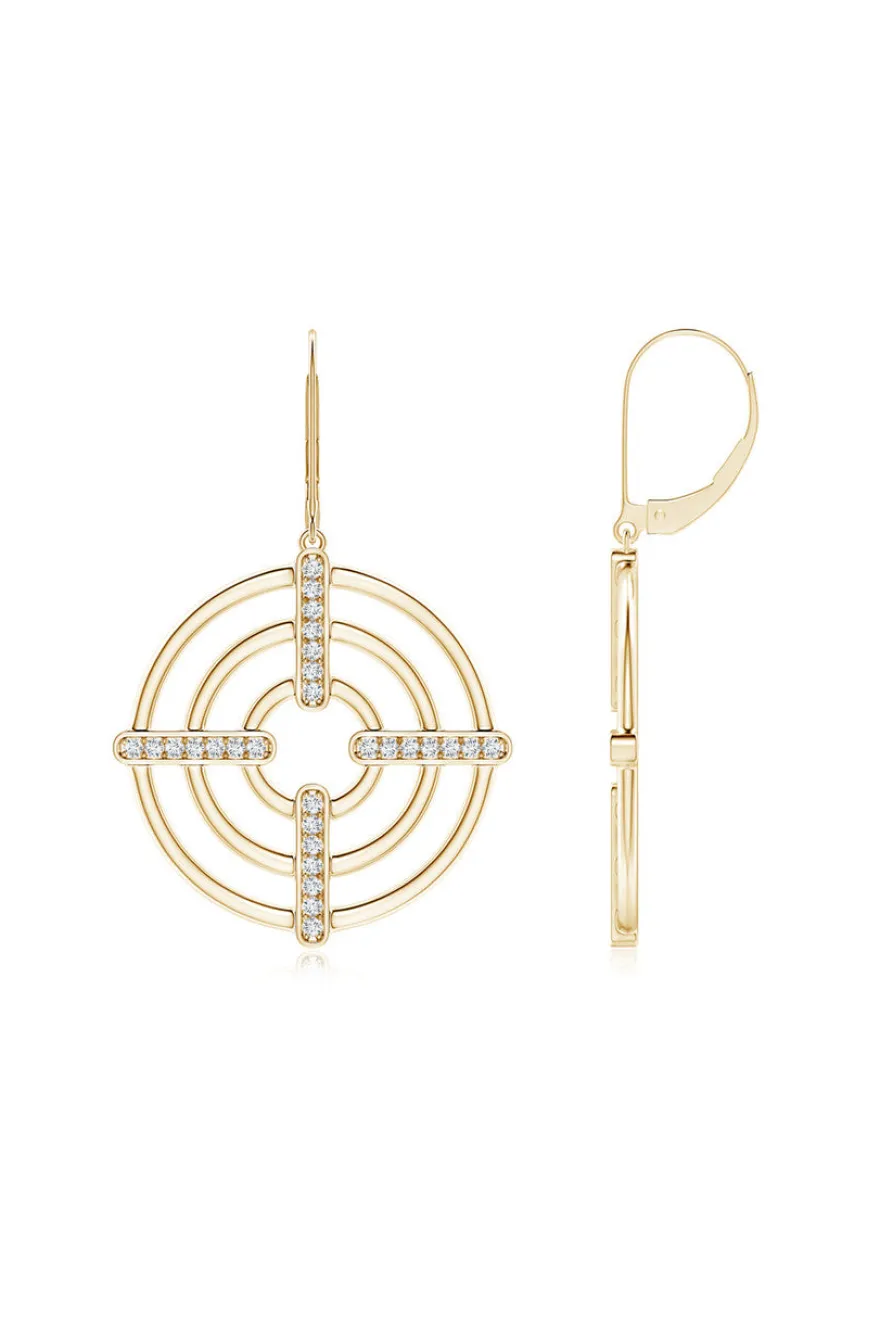 Infinity Concentric Circle 14K Gold Earrings